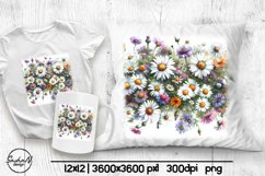 Wildflowers sublimation, Pillow designs Product Image 1
