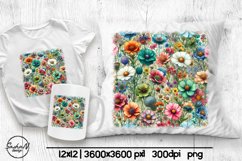 Wildflowers sublimation, Pillow designs Product Image 1