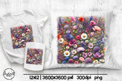 Wildflowers sublimation, Pillow designs Product Image 1