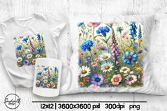 Wildflowers sublimation, Pillow designs Product Image 1