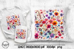 Wildflowers sublimation, Pillow designs Product Image 1