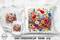 Wildflowers sublimation, Pillow designs Product Image 1