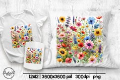 Wildflowers sublimation, Pillow designs Product Image 1