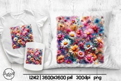 Wildflowers sublimation, Pillow designs Product Image 1