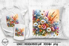 Wildflowers sublimation, Pillow designs Product Image 1