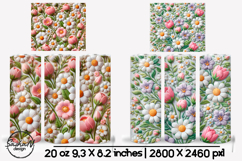 3d flowers embroidery tumbler wrap Product Image 1