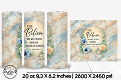 Christian tumbler wrap, Faith sublimation Product Image 1