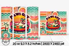Funny summer animal tumbler sublimation, Retro tumbler wrap Product Image 1