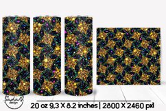 Geometric Mardi gras tumbler, Purple green and gold tumbler Product Image 1