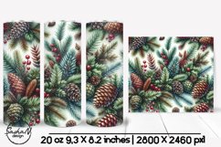 Christmas floral tumbler wrap Product Image 1