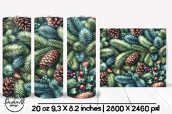 Christmas floral tumbler wrap Product Image 1