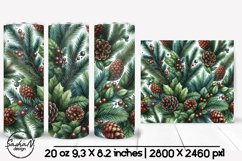 Christmas floral tumbler wrap Product Image 1