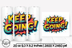 Keep going motivational tumbler wrap Product Image 1