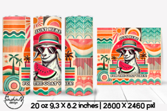 Funny summer animal tumbler sublimation, Retro tumbler wrap Product Image 1