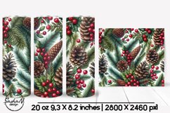 Christmas floral tumbler wrap Product Image 1