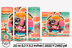 Funny summer animal tumbler sublimation, Retro tumbler wrap Product Image 1