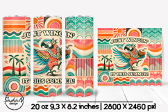 Funny summer animal tumbler sublimation, Retro tumbler wrap Product Image 1