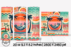 Funny summer animal tumbler sublimation, Retro tumbler wrap Product Image 1