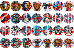 4th of July car coaster sublimation designs bundle Product Image 5