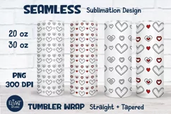 Hearts Tumbler Sublimation | Seamless Tumbler Wrap 20 30 OZ Product Image 1