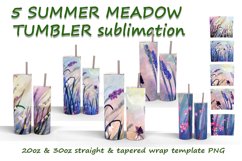 5 Summer Meadow Tumbler Sublimation design Product Image 1