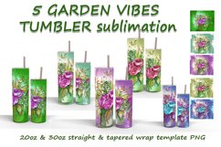 5 Garden Vibes-2 Tumbler Sublimation design Product Image 1