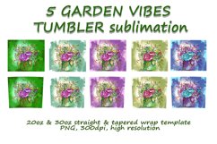 5 Garden Vibes-2 Tumbler Sublimation design Product Image 2
