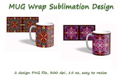 Abstract Mug Wrap Sublimation Design 15 oz Product Image 1