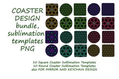 Abstract Ornamental Coaster Sublimation Template Product Image 2