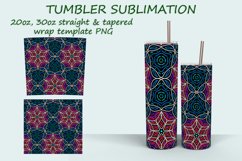 Abstract Floral Tumbler Sublimation design Product Image 9