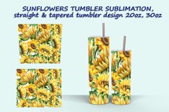 5 Sunflowers Tumbler Sublimation design Product Image 3