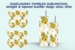 5 Sunflowers Tumbler Sublimation design Product Image 4