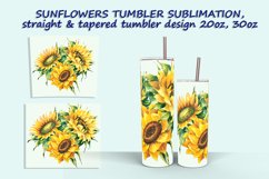 5 Sunflowers Tumbler Sublimation design Product Image 6