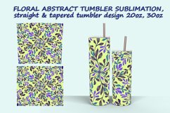5 Floral Abstract Tumbler Sublimation design Product Image 2