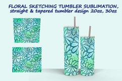 5 Floral Sketching Tumbler Sublimation design Product Image 3