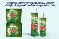 5 Garden Vibes-1 Tumbler Sublimation design Product Image 3