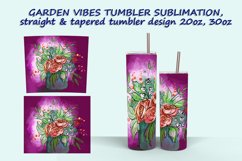 5 Garden Vibes-1 Tumbler Sublimation design Product Image 4