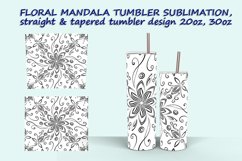 5 Floral Mandala-1 Tumbler Sublimation design Product Image 5