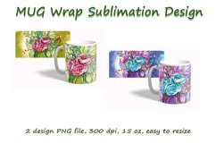 Garden Vibes-2 Mug Wrap Sublimation Design 15 oz Product Image 1