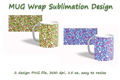 Abstract Confetti Mug Wrap Sublimation Design 15 oz Product Image 1