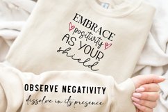 Embrace Positivity As Your Shield SVG, Sleeve SVG Design Product Image 2