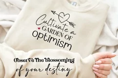 Cultivate A Garden Of Optimism SVG, Sleeve SVG Design Product Image 2