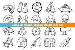 Ocean Adventure Dripping Doodle Icon Product Image 1