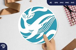 Whale for Round Papercut Product Image 1