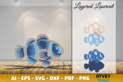 Ocean Animals Laser Cut SVG - Marine Wildlife Files Product Image 1