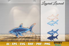 Ocean Animals Laser Cut SVG - Marine Wildlife Files Product Image 1