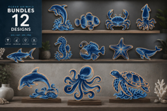 Ocean Animals Laser Cut SVG - Marine Wildlife Files BUNDLES Product Image 1