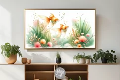 Goldfish Frame TV art, goldfish aquarium, watercolor art Product Image 4