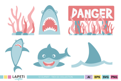 Shark week graphics for educational activities