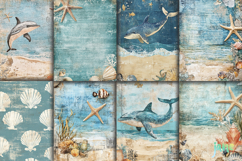 Ocean Blue Seaside Junk Journal Clipart Product Image 5